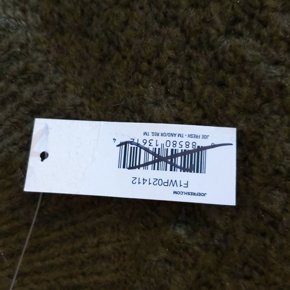 Joe Fresh| NWT Olive Green Knit Patterned Crew Neck Sweater - Picture 7 of 11